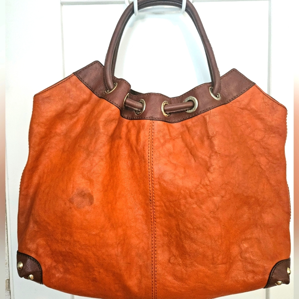 Michael Kors Large Ring Tote - Burnt Orange